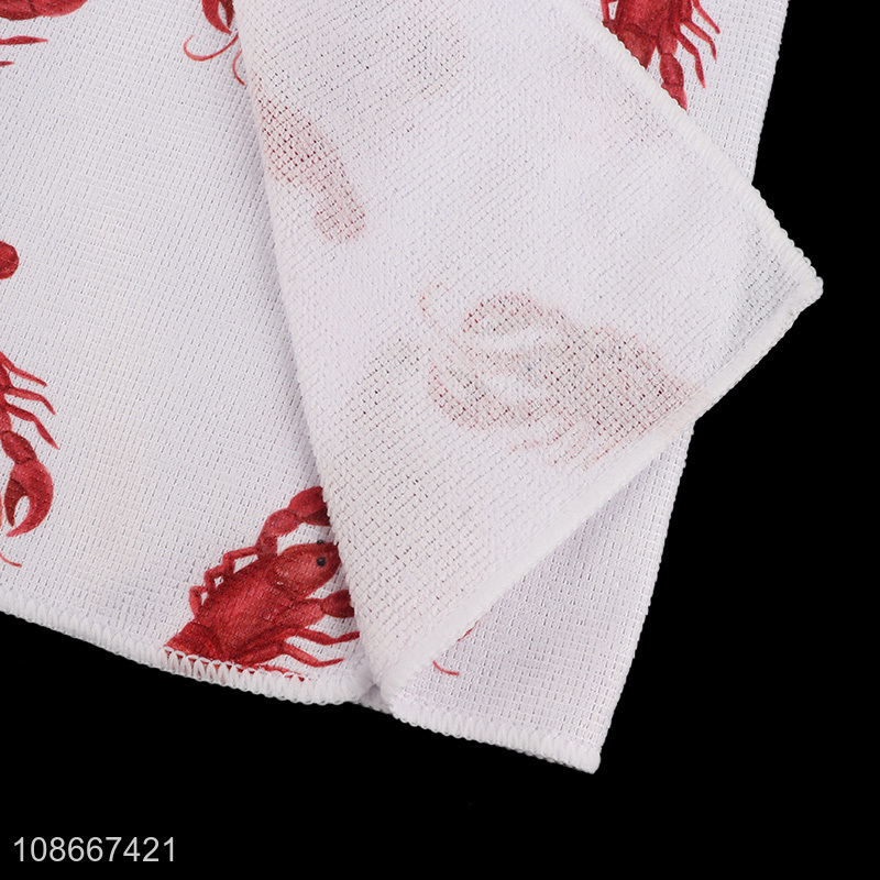 High quality multi-use printed absorbent cleaning cloth cleaning rag