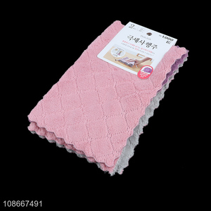 Hot selling soft absorbent microfiber cleaning cloth for kitchen dishes