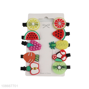 Top products fruit series cartoon girls hairpin hair clips for decoration