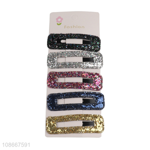 Good quality glitter fashion girls <em>hairpin</em> hair clips hair decoration