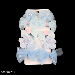 Factory price candy color fashion bow hair clips hair decoration for girls