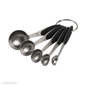 Wholesale 5pcs/set stainless steel measuring spoons for kitchen baking cooking