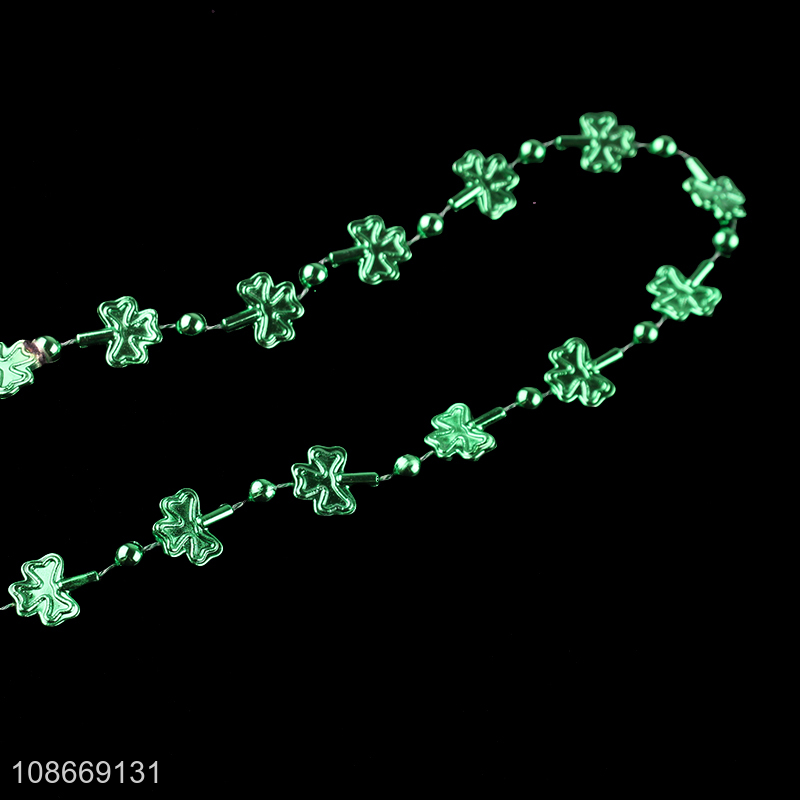 New Product St. Patrick's Day Necklace Shamrock Necklace Party Decorations