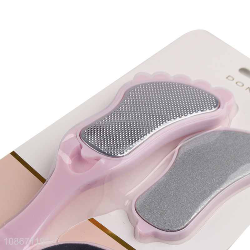 Wholesale 3pcs emery foot file stainless steel callus remover pedicure tools