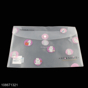 Hot selling clear pp material <em>file</em> bag <em>file</em> <em>folder</em> for office use