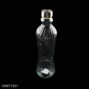 Good quality 1000ml clear reusable sealed glass juice milk bottle
