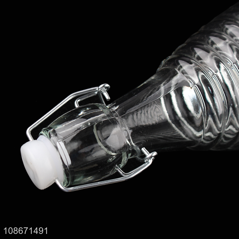 Wholesale 1000ml clear airtight glass juice bottle glass beverage bottle