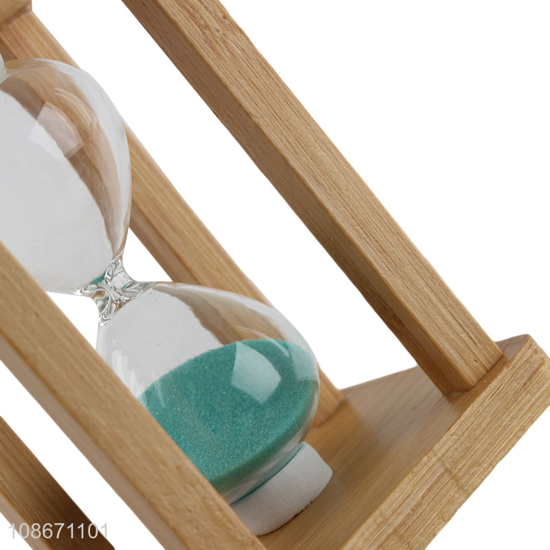 High quality decorative wooden frame glass hourglass sand timer
