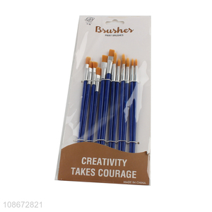 China factory 12pcs art supplies painting <em>brush</em> set for sale