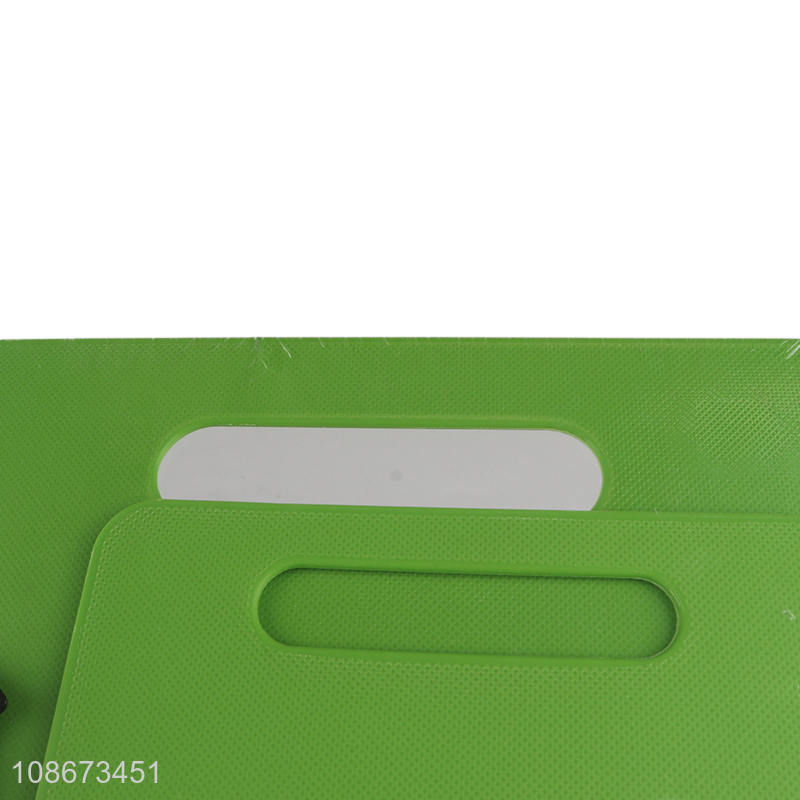 Factory supply 3pcs/set anti-slip plastic cutting board with paring knife