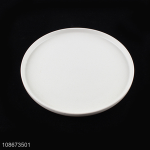 Good quality 10.5 inch round ceramic pizza plate fruit salad plate