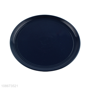 Wholesale 10.5 inch round shallow ceramic plate dessert snack plate