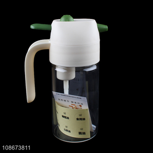 New product 480ml clear auto flip olive oil dispenser bottle for cooking