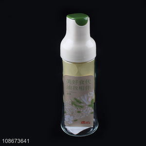 Good quality 500ml clear automatic opening glass oil pot vinegar bottle