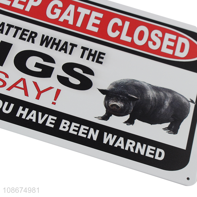 Low price keep gate closed warning sign board for sale