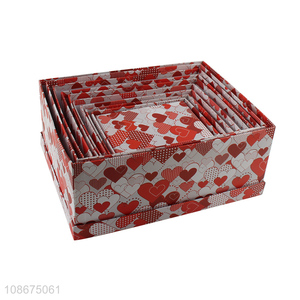 Hot sale heart pattern paper box gifts packaging box wholesale