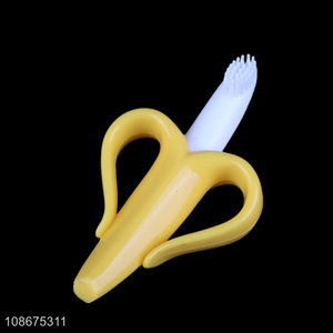 Wholesale soft bpa free banana shape <em>baby</em> <em>teether</em> <em>baby</em> chewing toy