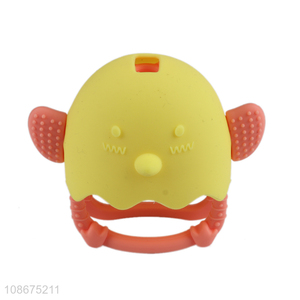 Hot sale chick shape silicone infant teething toy <em>baby</em> <em>teether</em>