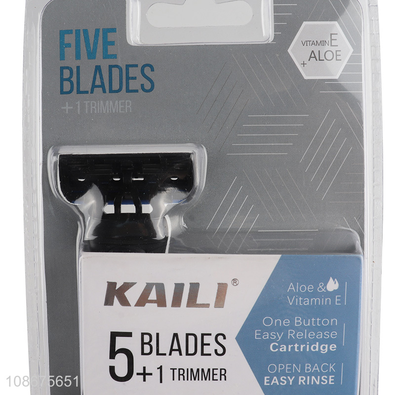 Good sale men disposable shaving razor with five blades