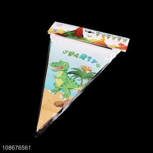 China wholesale 12pcs cartoon children party decoration triangle flag string