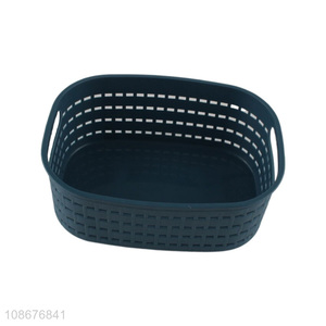 Hot selling plastic storage basket with handle for sundries toys