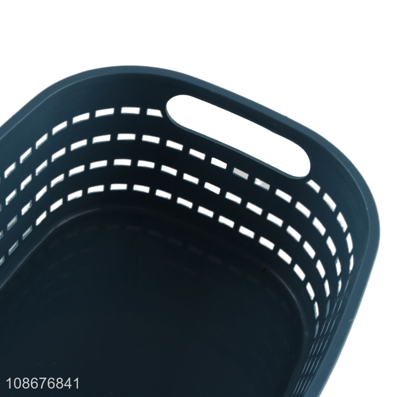 Hot selling plastic storage basket with handle for sundries toys