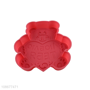 Wholesale cute cartoon bear silicone cake <em>mould</em> <em>chocolate</em> <em>mould</em>