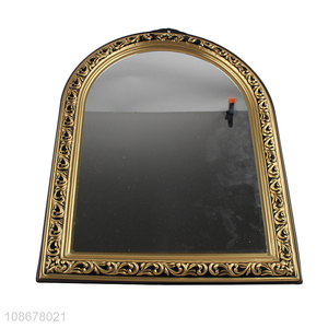 Wholesale metallic pvc frame arched mirror bathroom vanity wall mirror