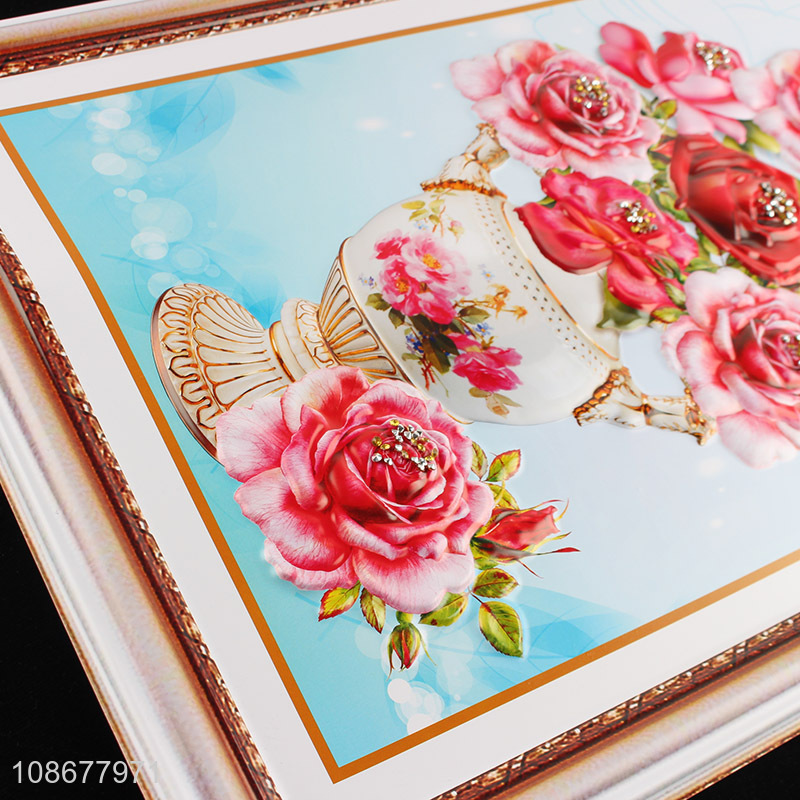 New product exquisite floral painting wall art for dining room decor