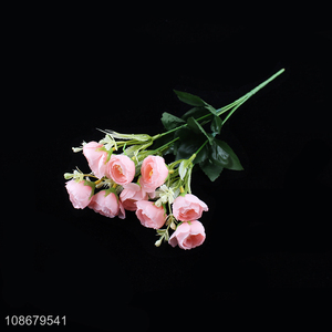 Good price 3 heads <em>artificial</em> <em>flowers</em> fake rose room table centerpieces