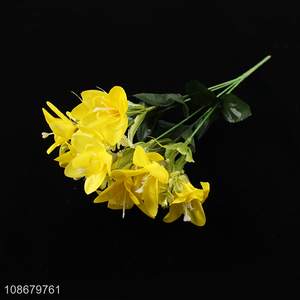 Low price 5 branch 10 heads realistic lily artificial flowers for decoration