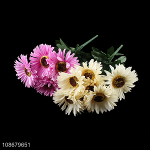 Hot sale 7 heads <em>artificial</em> <em>flowers</em> fake chrysanthemum for garden decoration