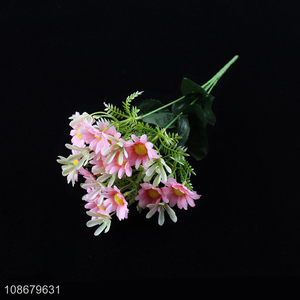 Good price 12 heads <em>artificial</em> <em>flowers</em> fake bouquet for kitchen decoration