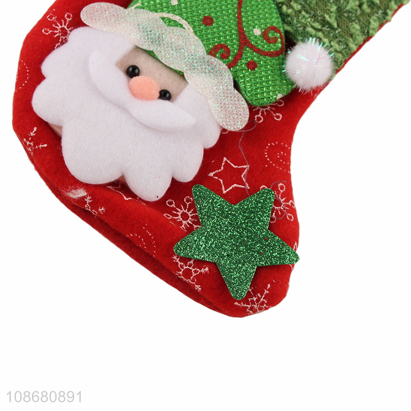 Hot selling christmas decoration gifts storage christmas stocking wholesale