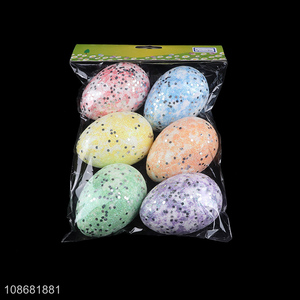 Good quality 6pcs colorful foam Easter eggs Easter basket stuffers