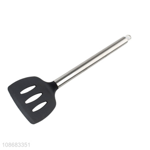 Wholesale non-stick easy to clean nylon slotted spatula for fish egg pancake