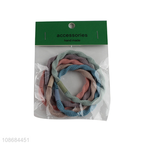 Good selling 5pcs elastic colored hair ring hair rope wholesale