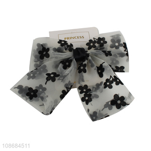 Hot selling fashion girls bow ribbon hair clips <em>hairpin</em> wholesale