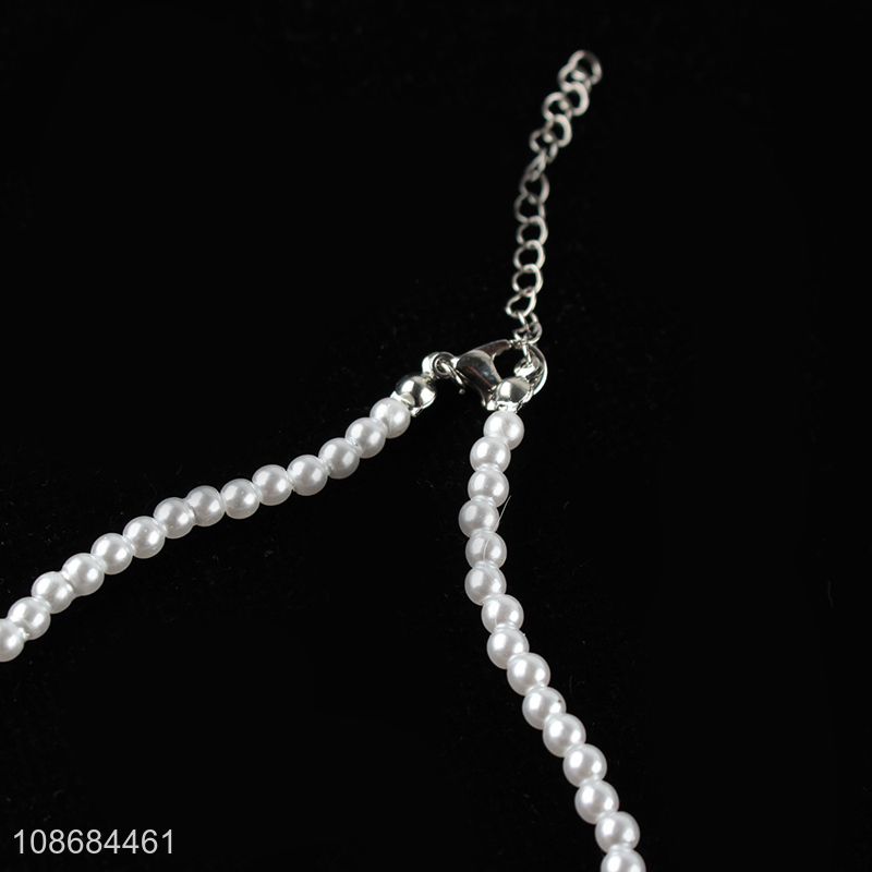 Hot items women jewelry fashion pearl necklace for decoration