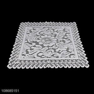 Good quality square lace placemats retro table mats embroidered doilies