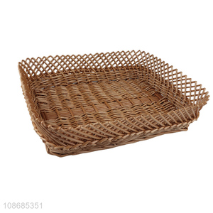 New product woven wicker storage basket for vegetbles fruits snacks candys