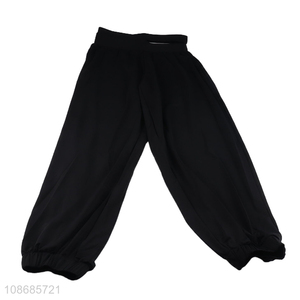 China products women black loose wide leg pants casual pants for sale
