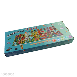 Wholesale wooden puzzle alphabets traffic occupations learning toys for kids