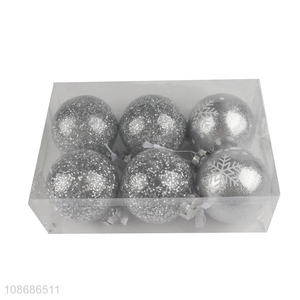 Wholesale silver shatterproof glitter <em>Christmas</em> <em>balls</em> <em>Christmas</em> ornaments