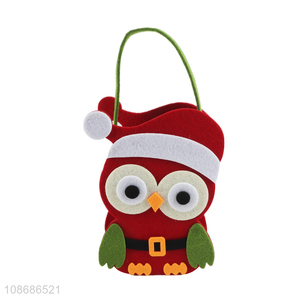 Good quality cute cartoon felt Christmas gift bag Xmas candy bag for kids