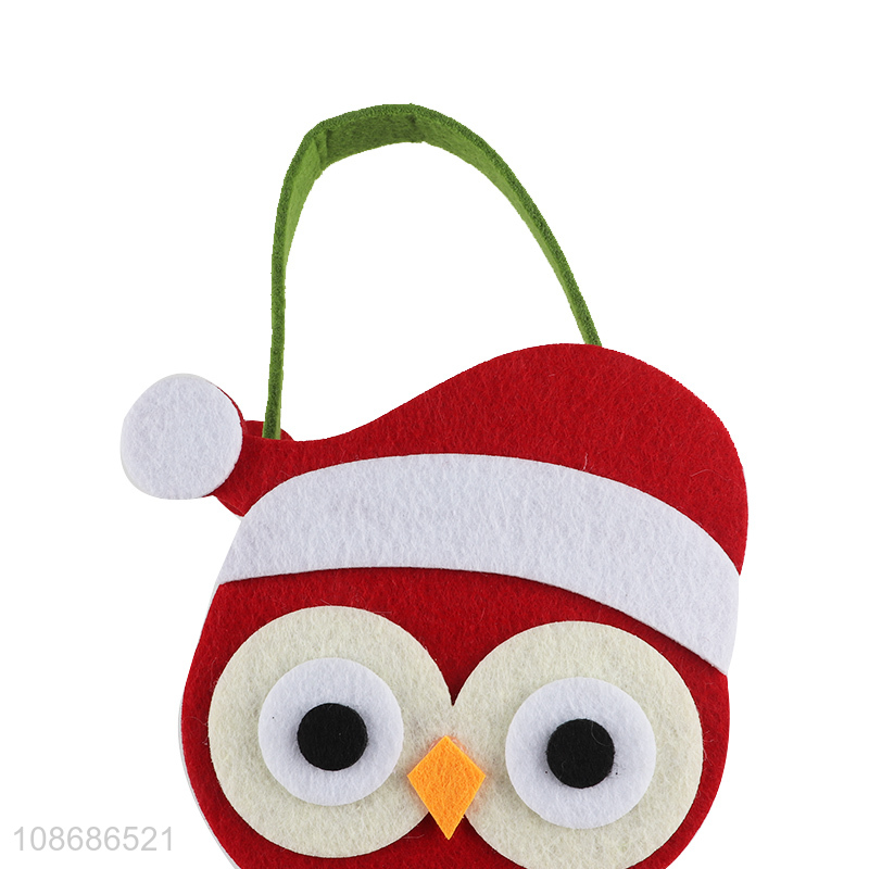Good quality cute cartoon felt Christmas gift bag Xmas candy bag for kids