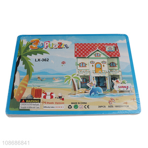 High quality 20 pieces 3D beach vacation puzzle model <em>puzzles</em>