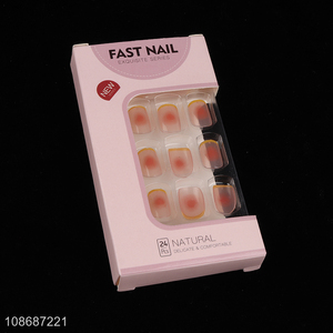 Yiwu market long lasting fake nail women nail art decoration for sale