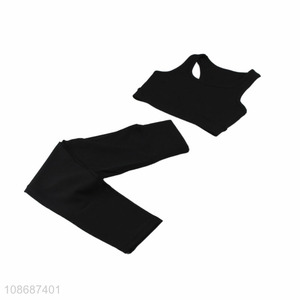 High quality 210g kids <em>leggings</em> set stretchy sports bra and pants set