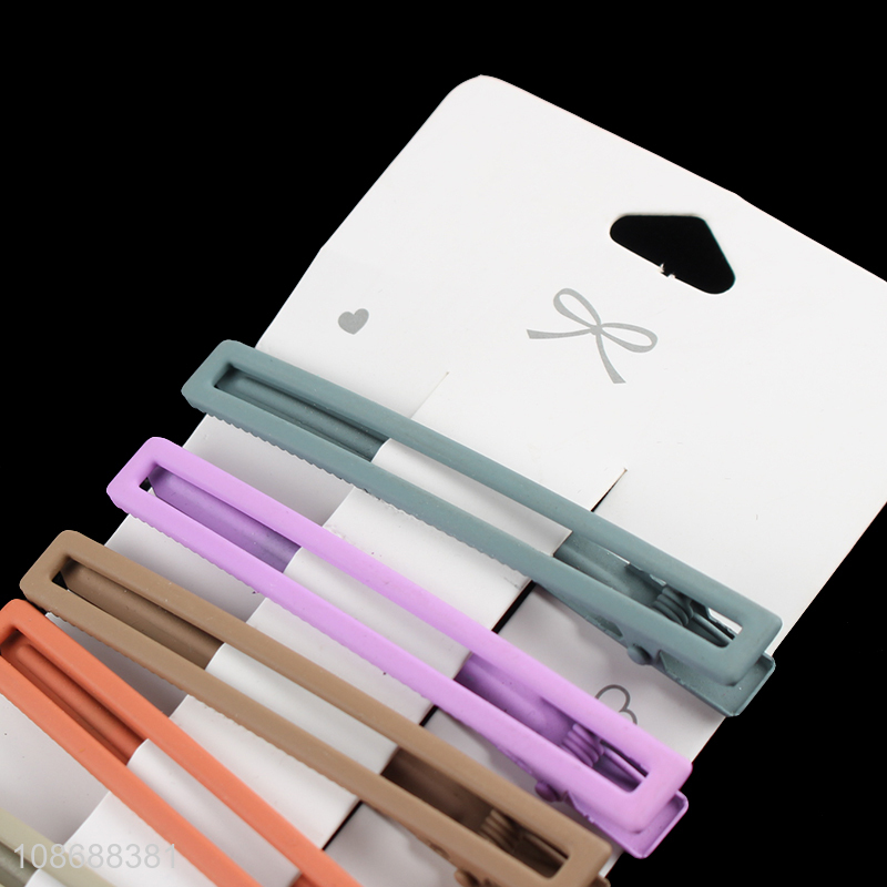 Wholesale candy-colored metal alligator hair clips women hair accessories